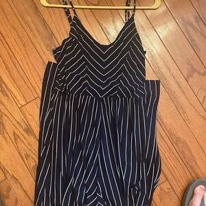 Navy / White Striped Jumper